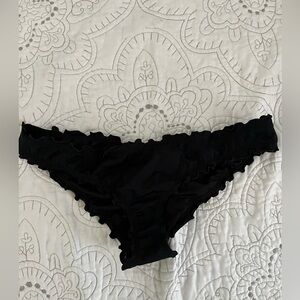 Black Ruffled Bikini Bottom